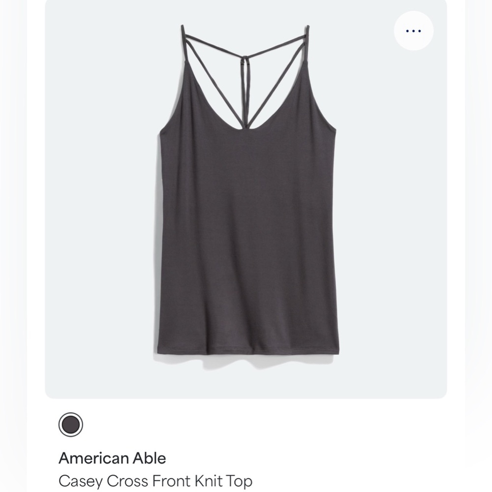 American Able Women's Charcoal Cross Front Knit Camisole